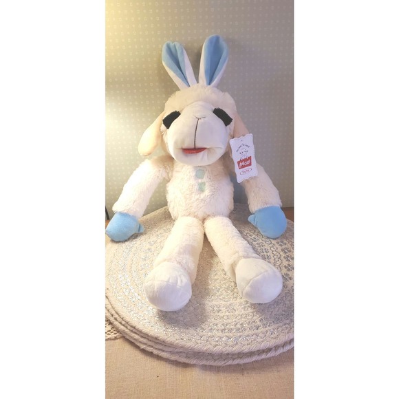 Dreamworks Dog Lamb Chop Pet Plush Squeak Toy 2 Cute Squeaky Blue